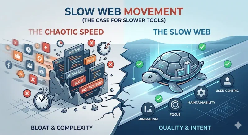 Slow Web Movement: The Case for Slower Tools and Browsers.