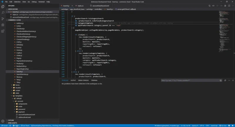 Visual Studio 2019 Dark Theme Screenshot 1.