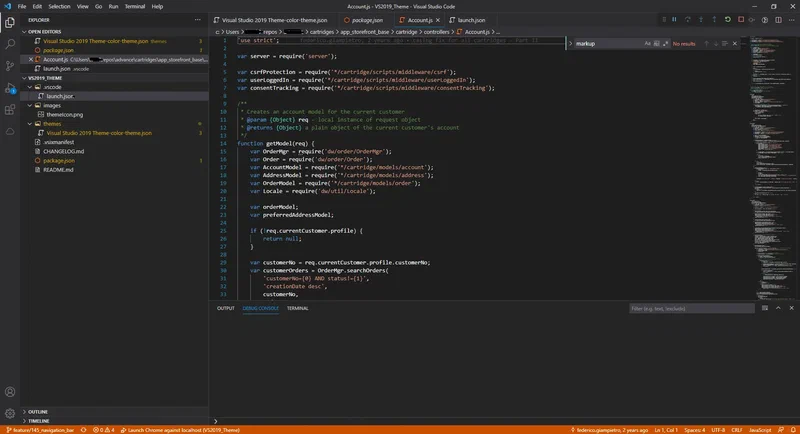Visual Studio 2019 Dark Theme Screenshot 2.